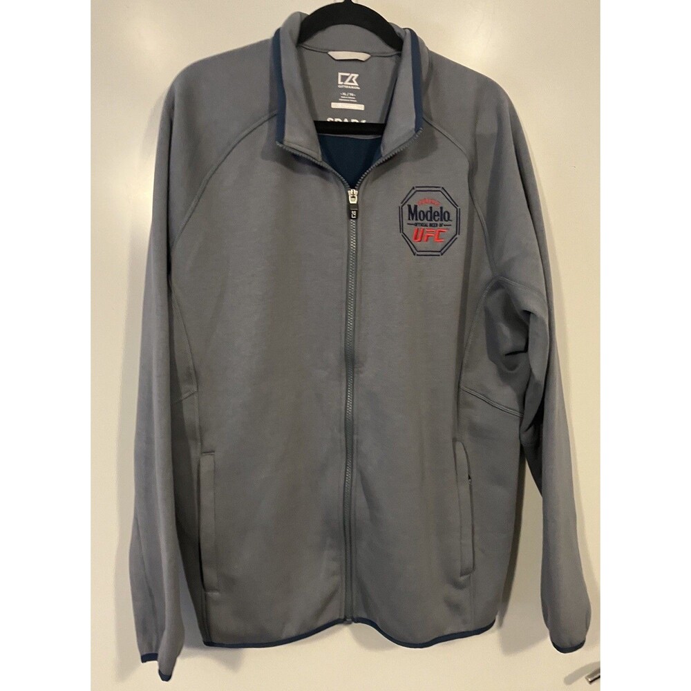 Modelo UFC Promotional Fleece Jacket Full Zip Gray Sz XL EUC